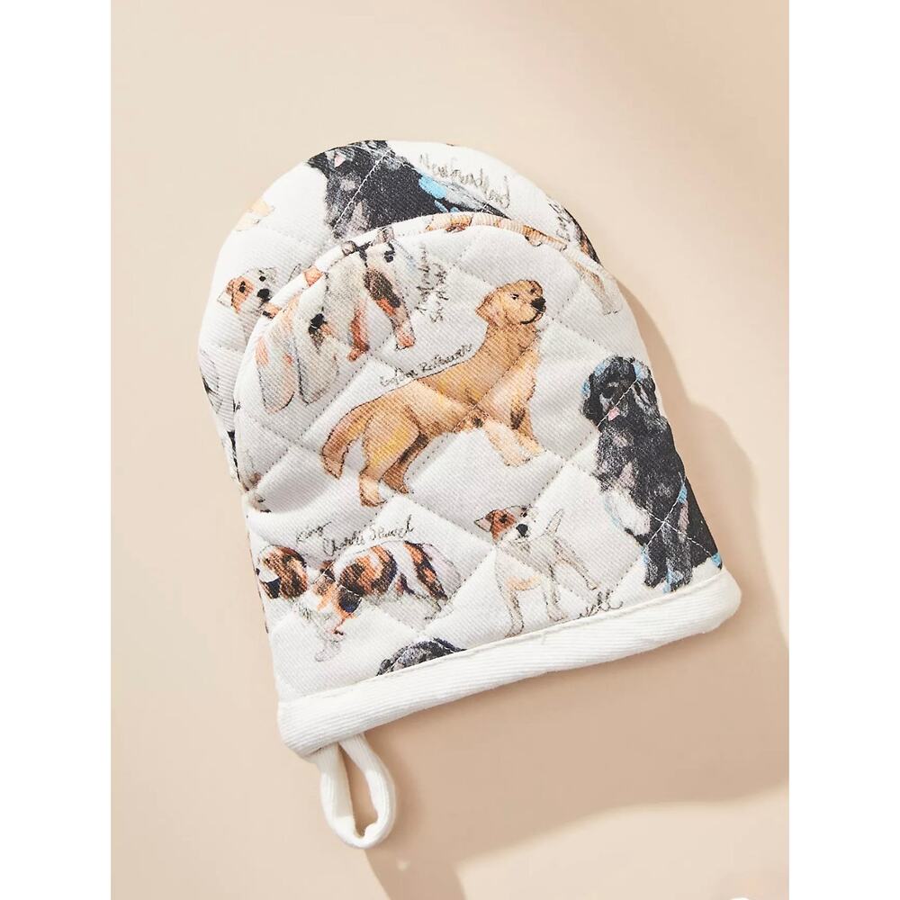 Anthropologie Dog Breeds A-Z Mini Oven Mitt